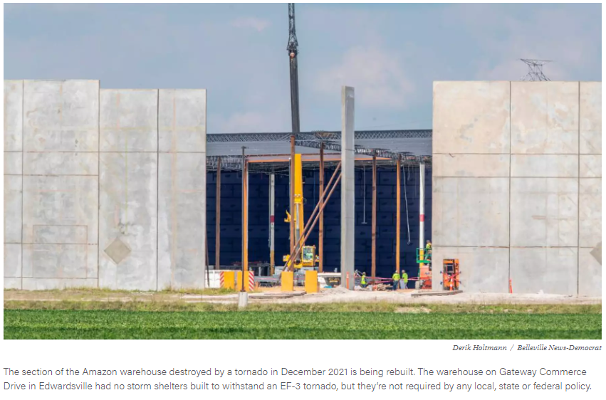 Amazon warehouse where 6 died in tornado is being rebuilt without storm ...
