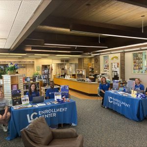 LC team members set up at the Staunton Library for their first stop of the Summer Road Trip on June 10. (Photo provided by LC Marketing & PR)